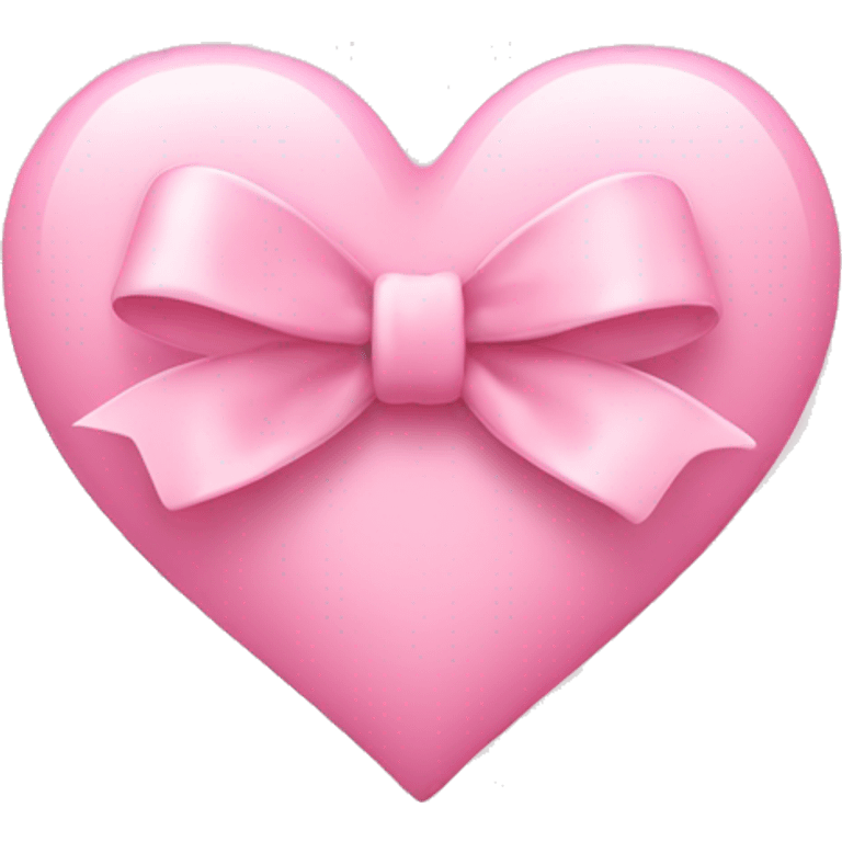 baby pink heart with bow emoji