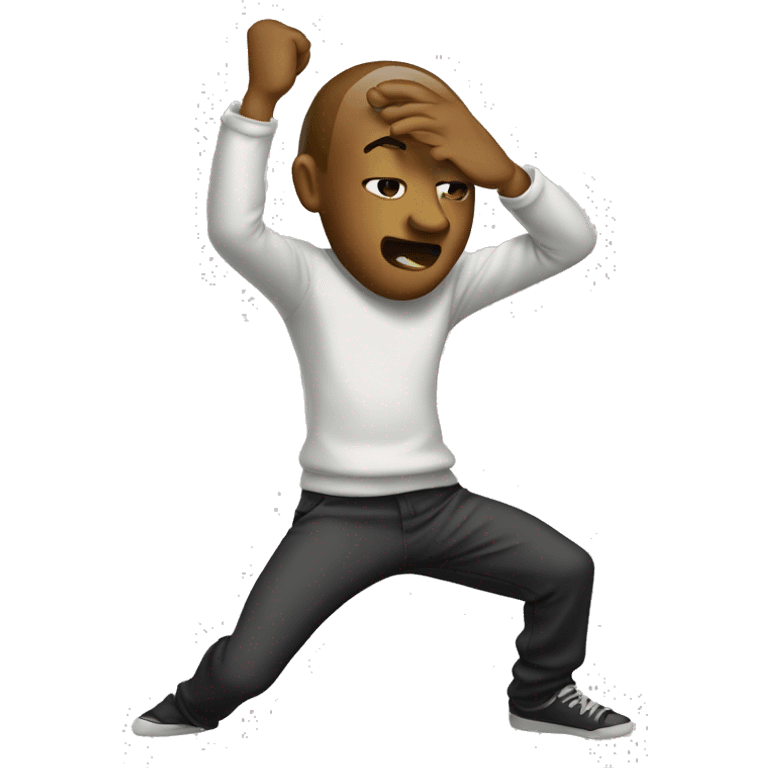 Emoji dabbing emoji