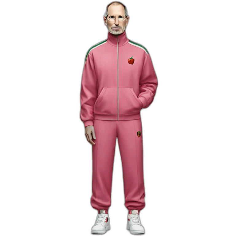 Steve Jobs with Gucci jogging suit with Jordan’s sneakers  emoji