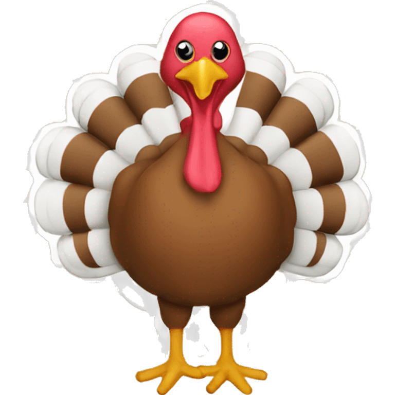 turkey with white leaf emoji