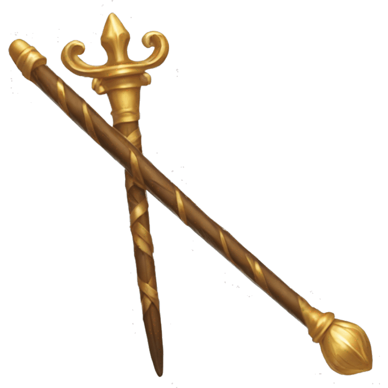 two crossed harry potter magic wands emoji