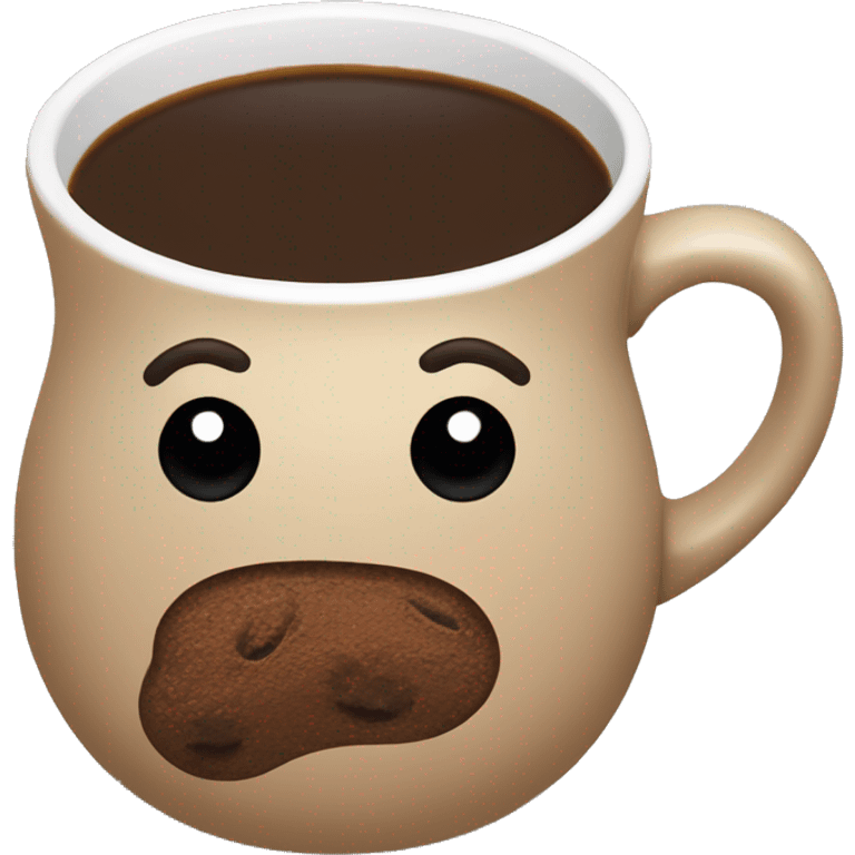 cofee mug with shape of poop emoji