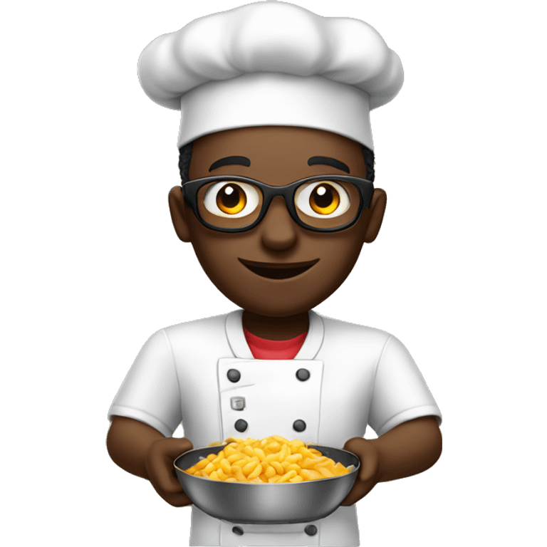 African computer geek cooking code emoji