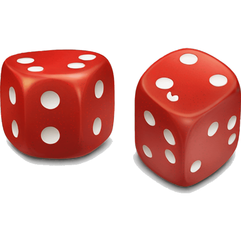  White dice and red dice  emoji