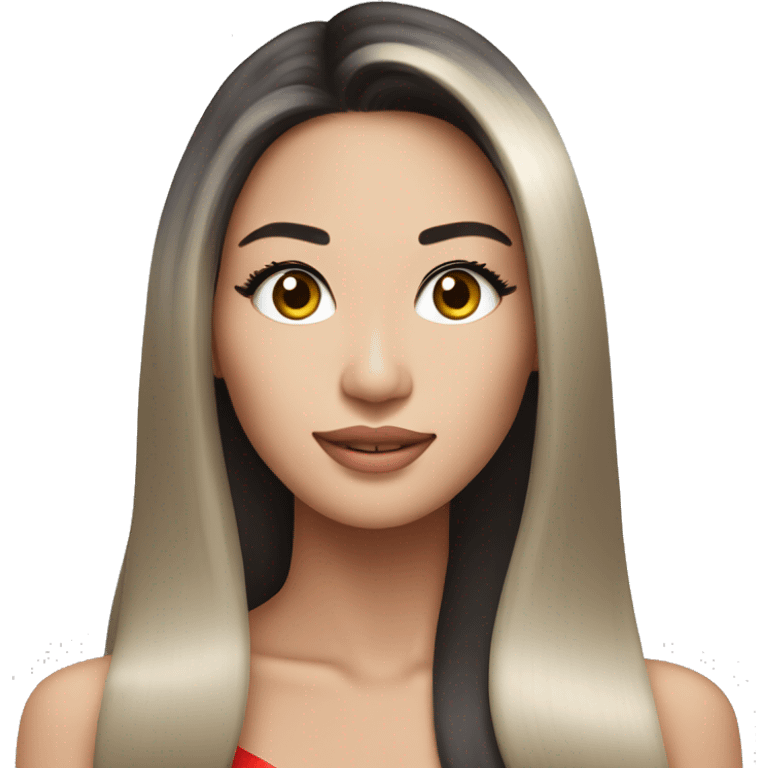 Miss universe south east Asian with long straight hair emoji