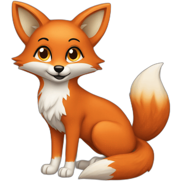 female fox with Mac emoji