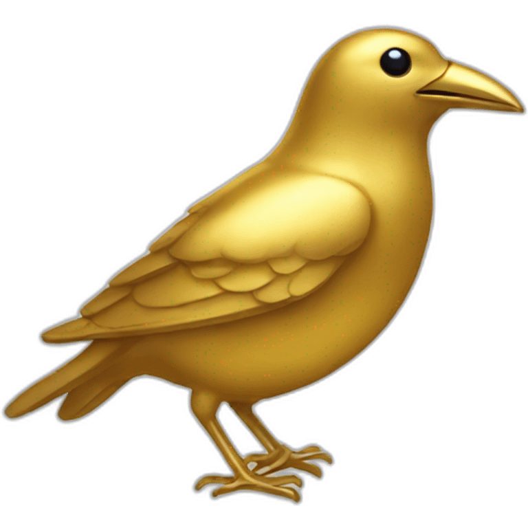 Gold bird emoji