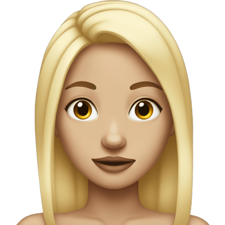 Blonde hair girl with nose piercing emoji