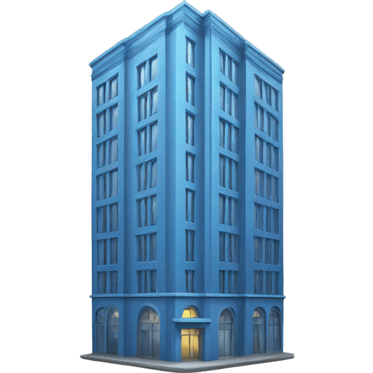 Blue building very tall  emoji