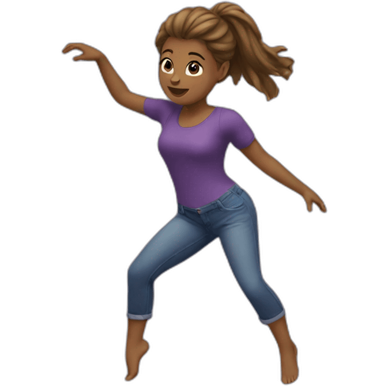 Girl dancing booty emoji