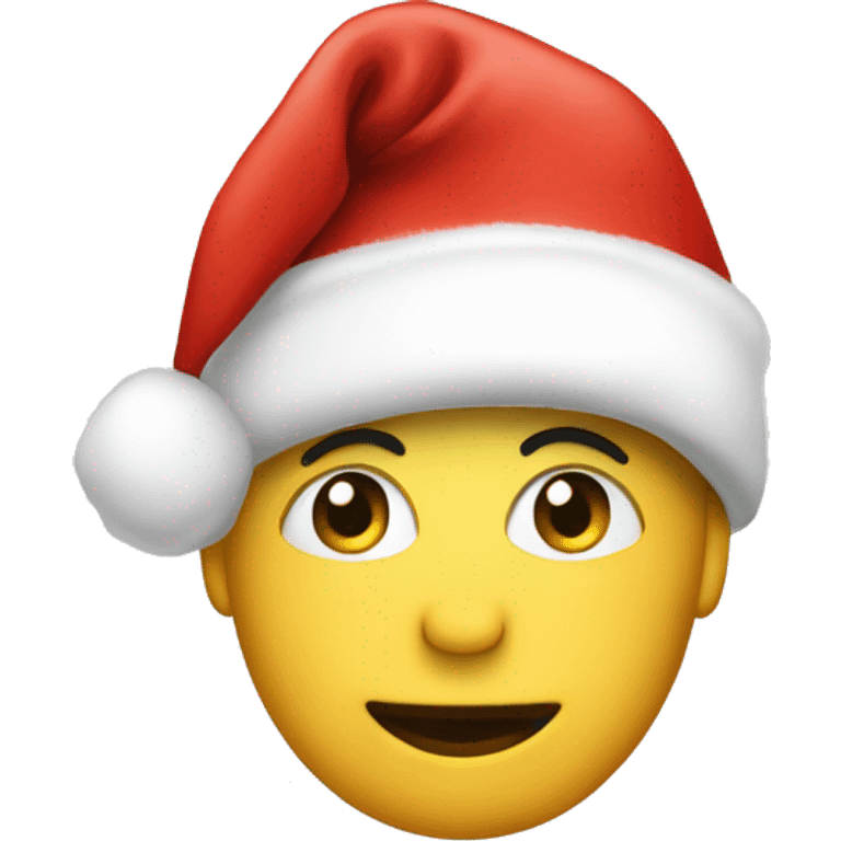 in love face christmas hat emoji