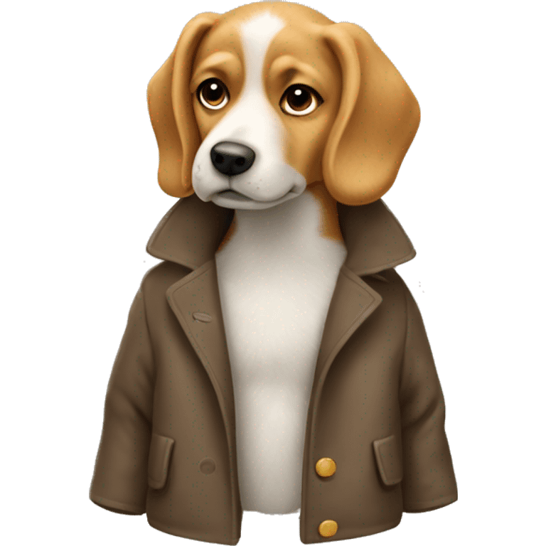 Dog waring a coat emoji