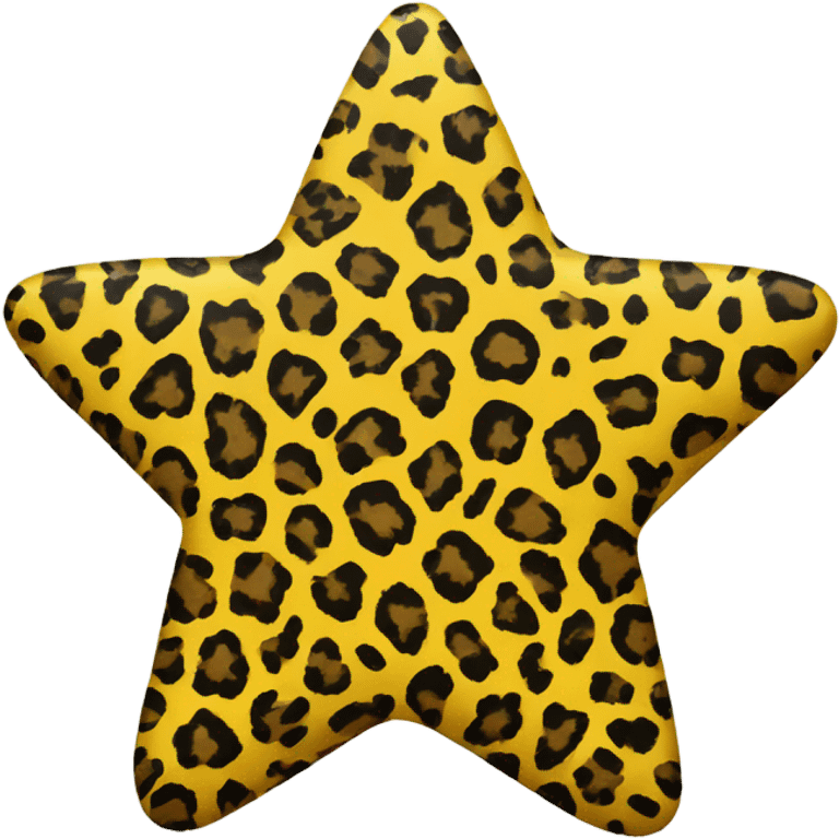 Leopard print star emoji