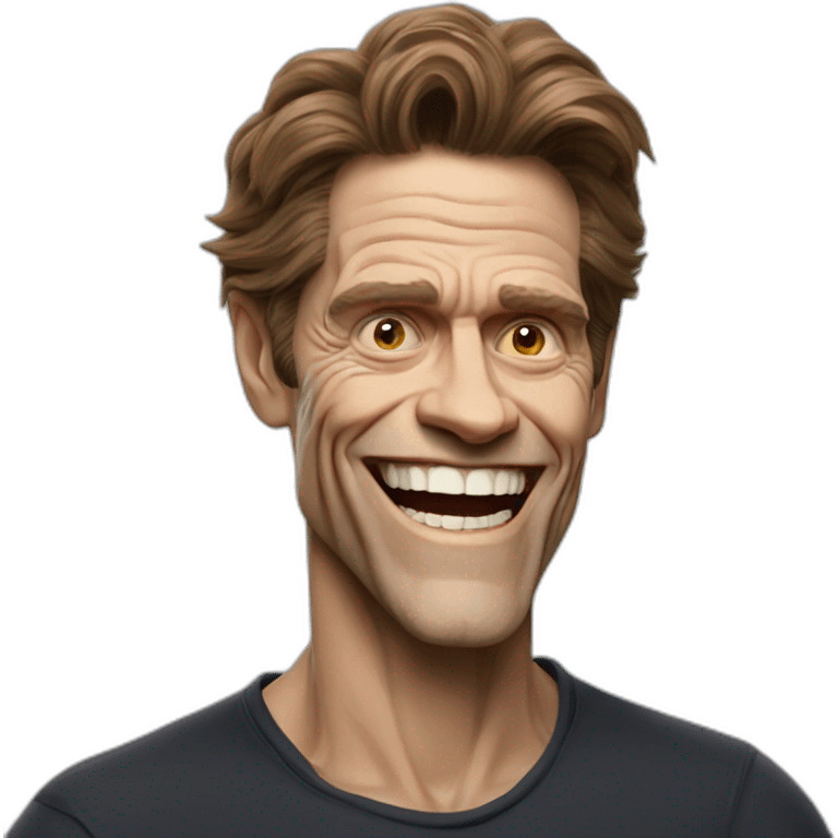 crazy smile dafoe emoji