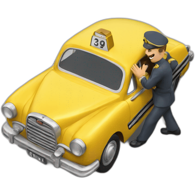 Francisco Franco stopping a taxi emoji