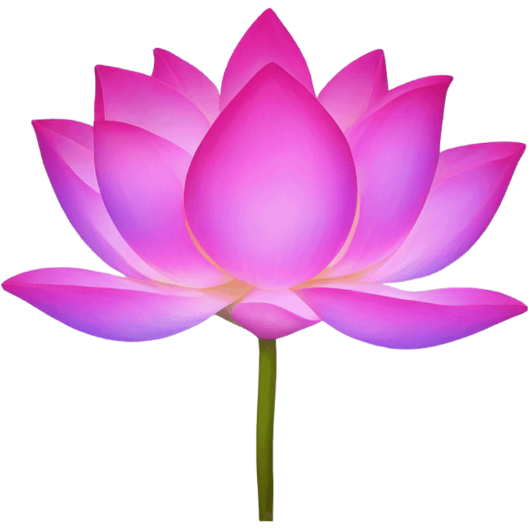 Iridescent hot pink lotus flower emoji