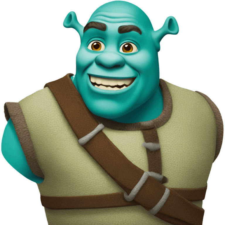 Shrek in blue color  emoji