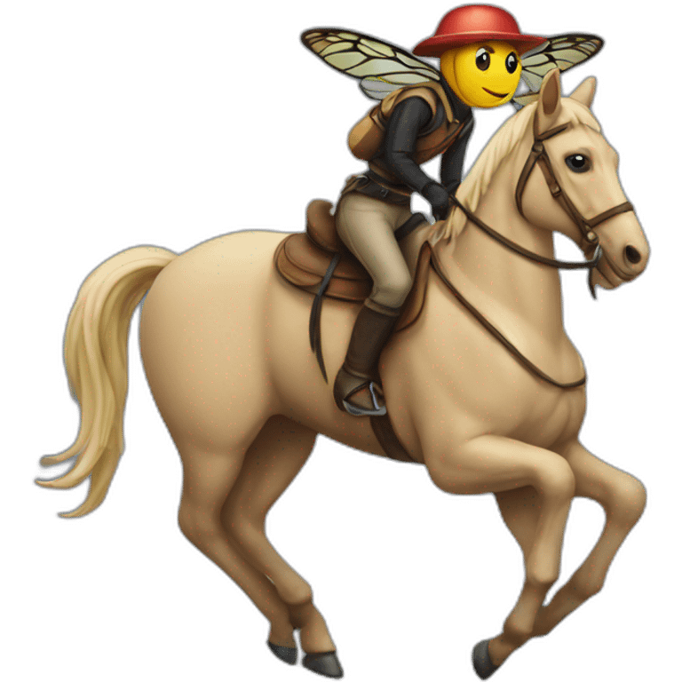 insect riding a horse emoji