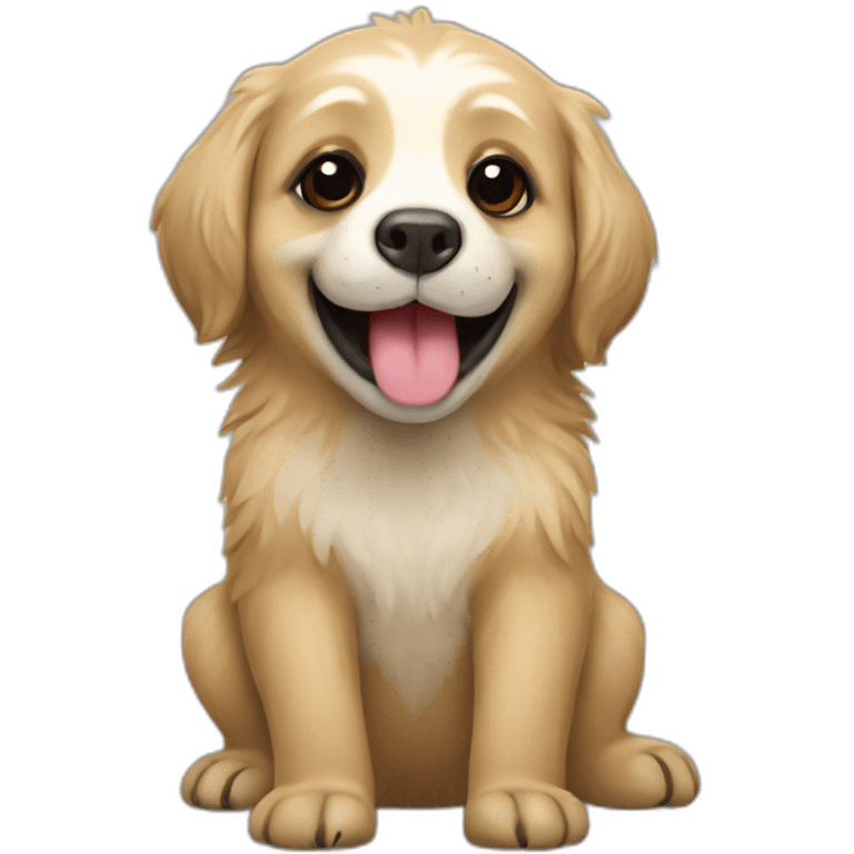 Sloth on English cream golden retriever emoji