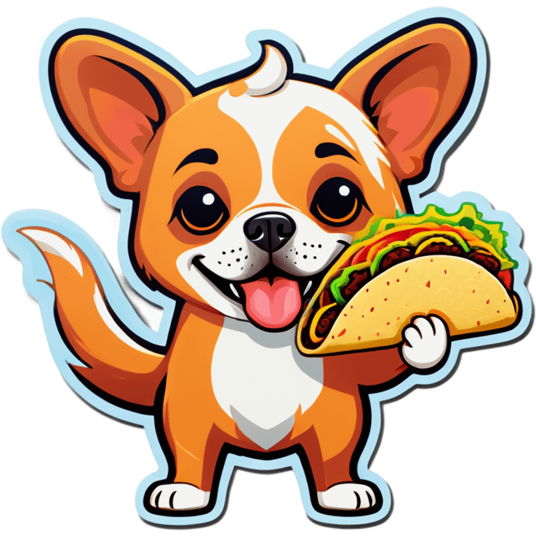 Dog with taco emoji