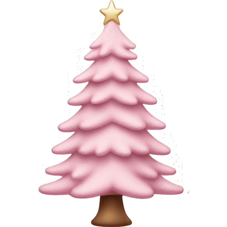 pastel pink christmas tree emoji