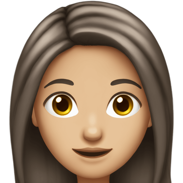 brunette long hair fair skin emoji