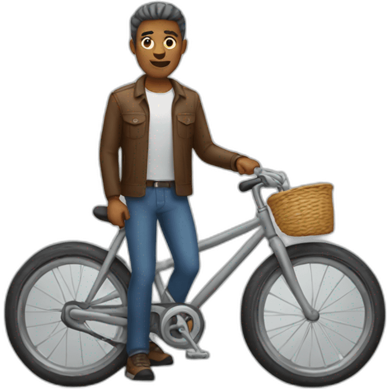 Man with a bike emoji