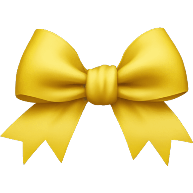 yellow bow with the word us in black emoji