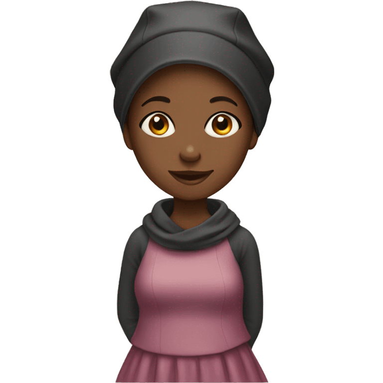 black girl with bonnet emoji