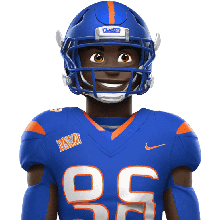 Ashton Jeanty wearing a Boise State football uniform emoji