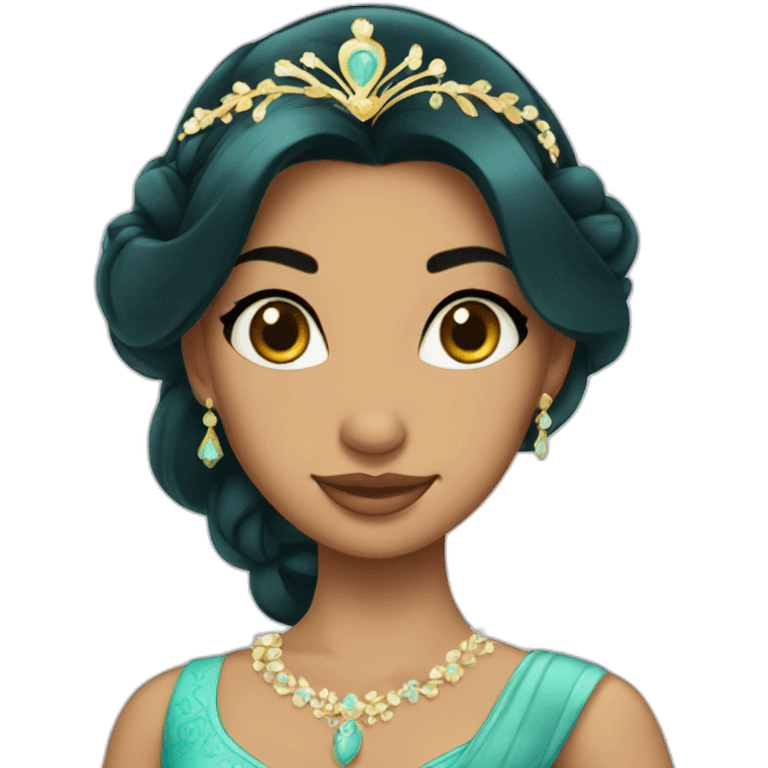 princesse jasmine with pretty dress emoji