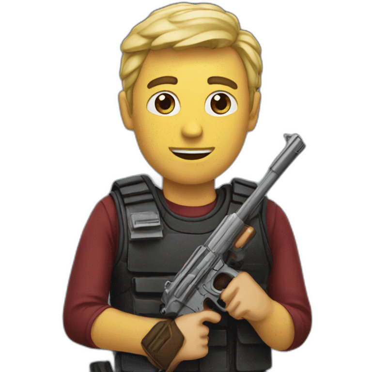 Elon with guns emoji