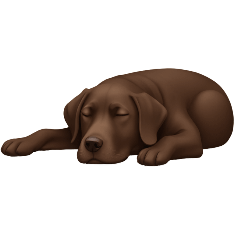 Sleeping chocolate lab emoji