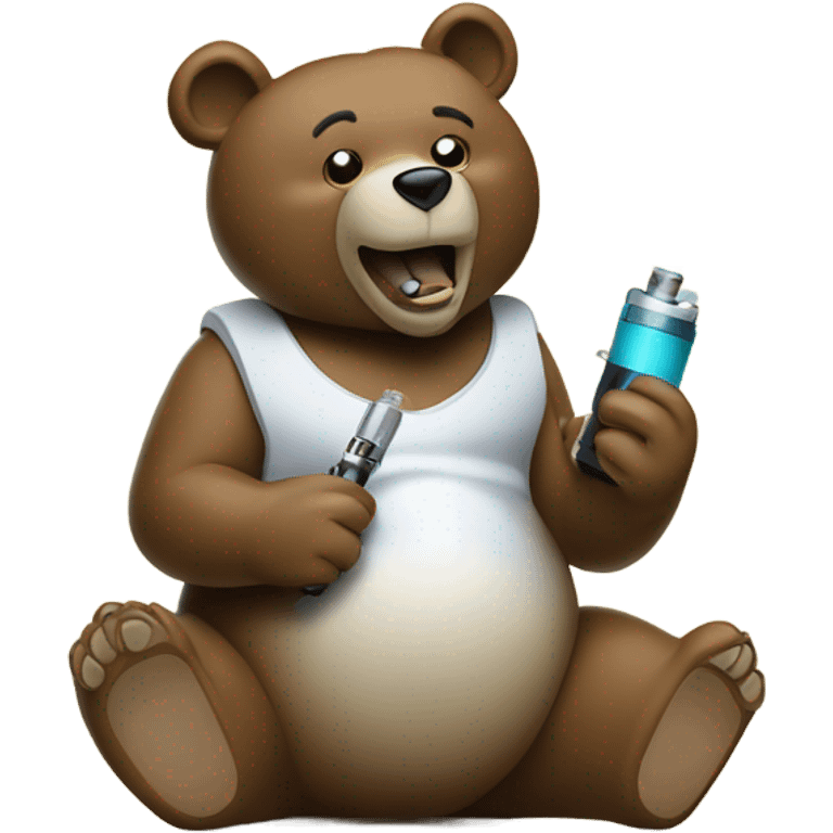 make me a bear with a vape emoji