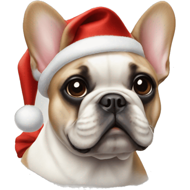 french bulldog wearing christmas outfit emoji