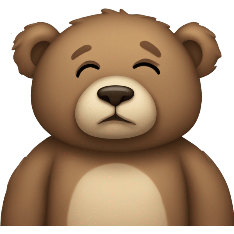 A very tired teddy bear emoji