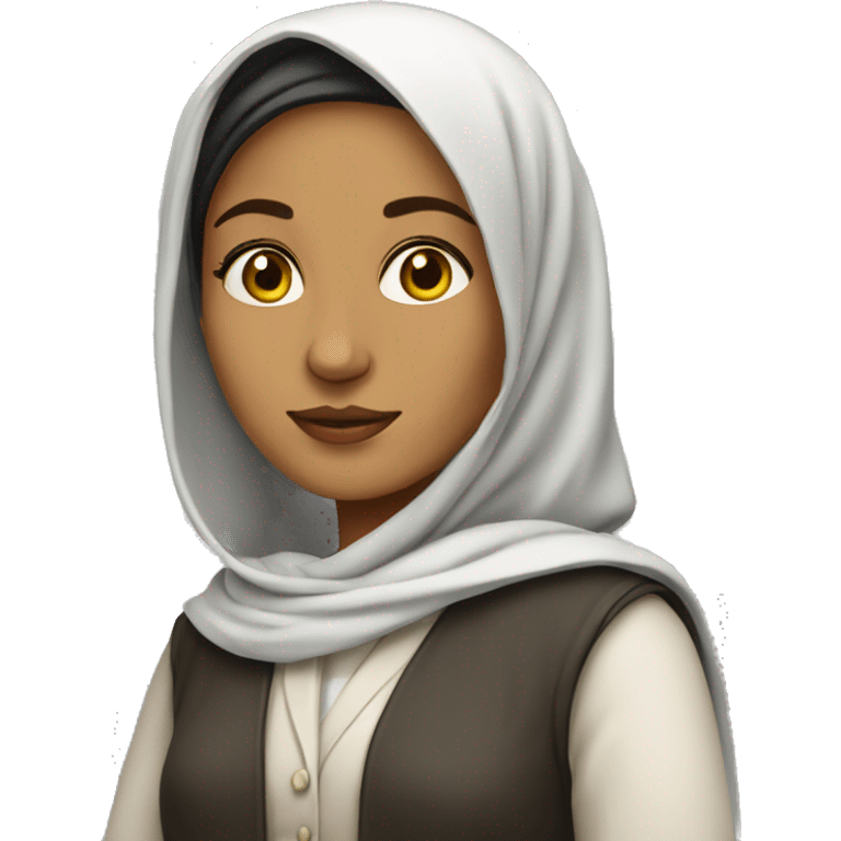 Educated Arab woman with a wheatish complexion emoji