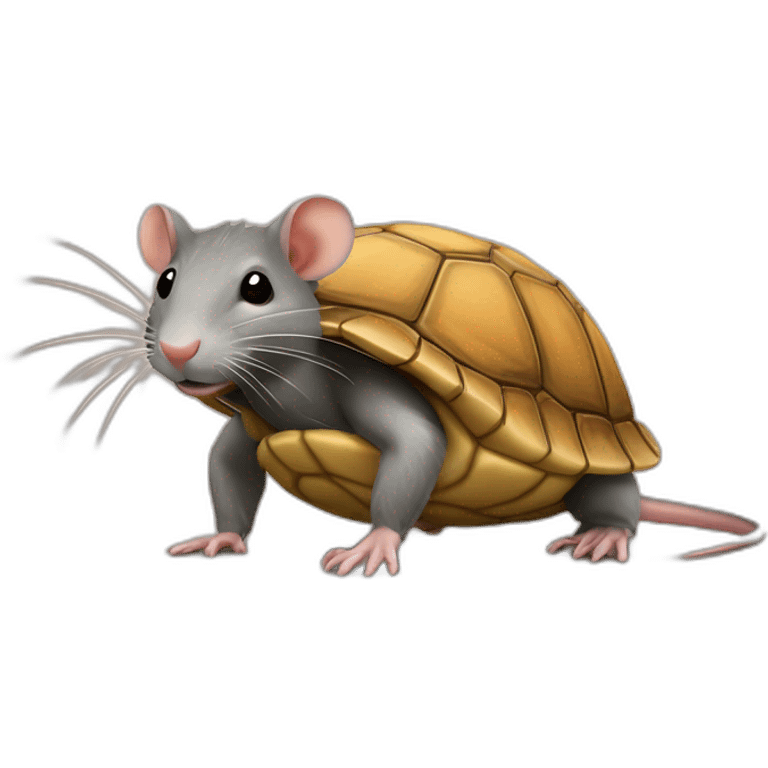 Rat sur une tortue emoji