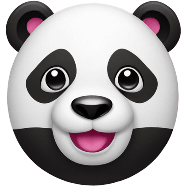 panda with pink  emoji