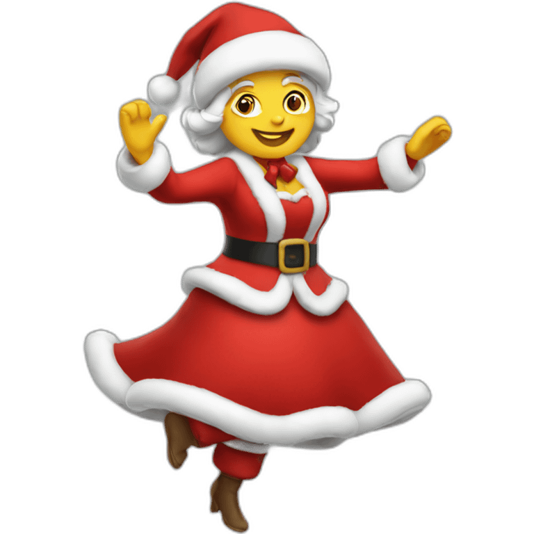 mrs santa claus dancing emoji