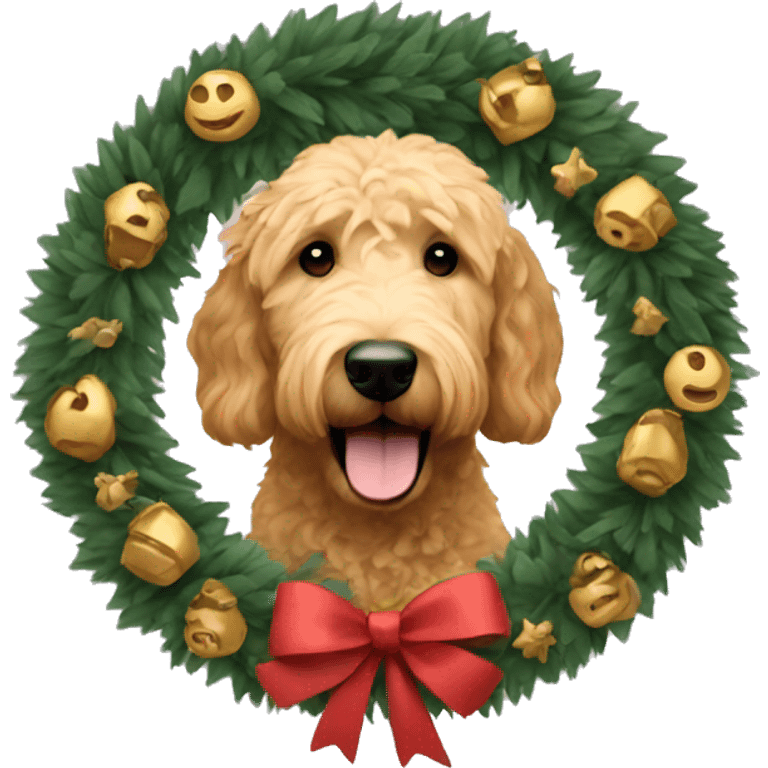 Golden doodle wreath emoji