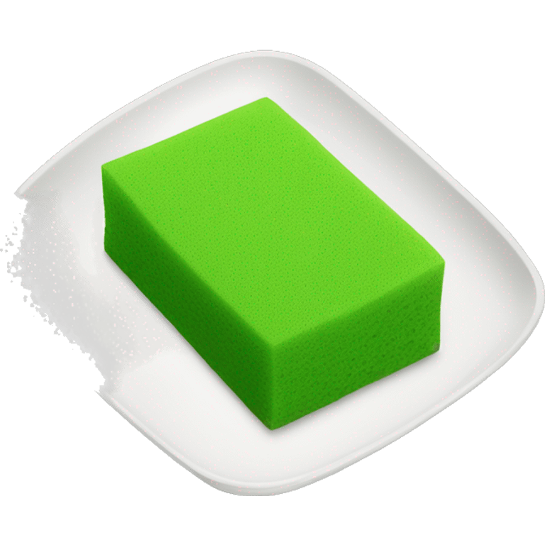 green flat square dish sponge emoji