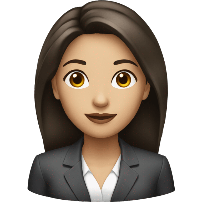 Business woman brunette girl emoji