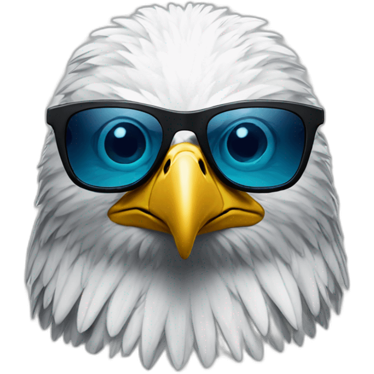 an eagle wearing Oakley glasses emoji