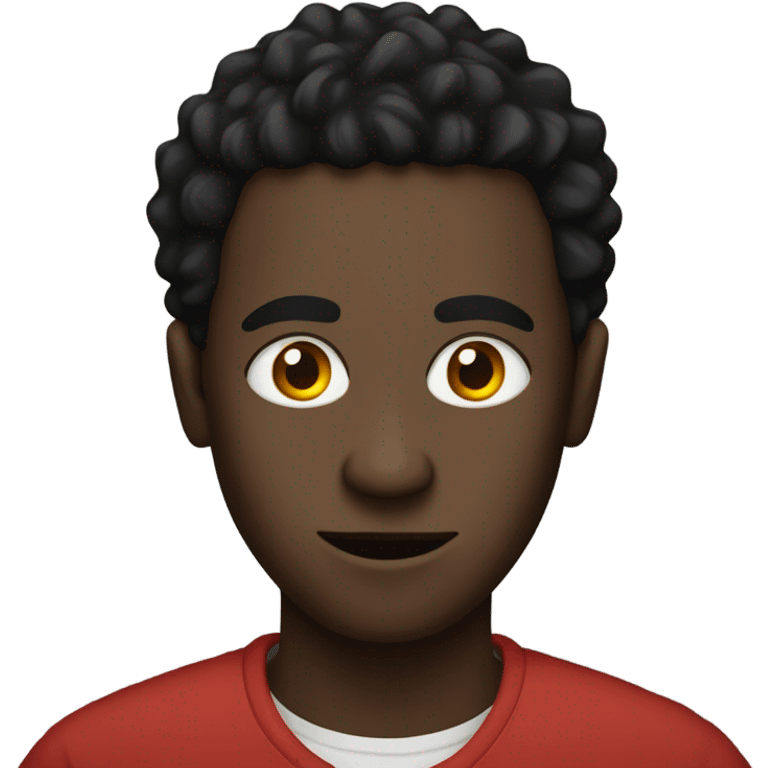 Black guy with one red dread and one eye in the middle emoji