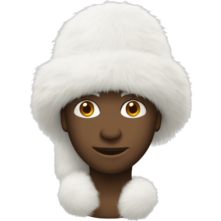 White fur hat emoji