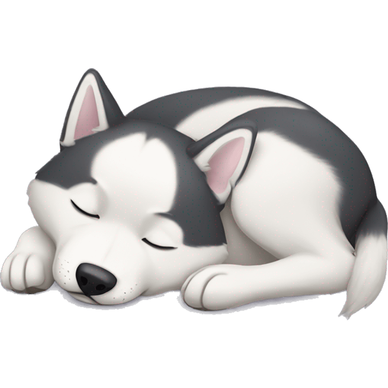 husky sleeping  emoji