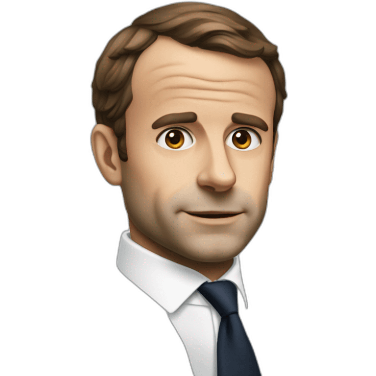 Macron like a dog emoji