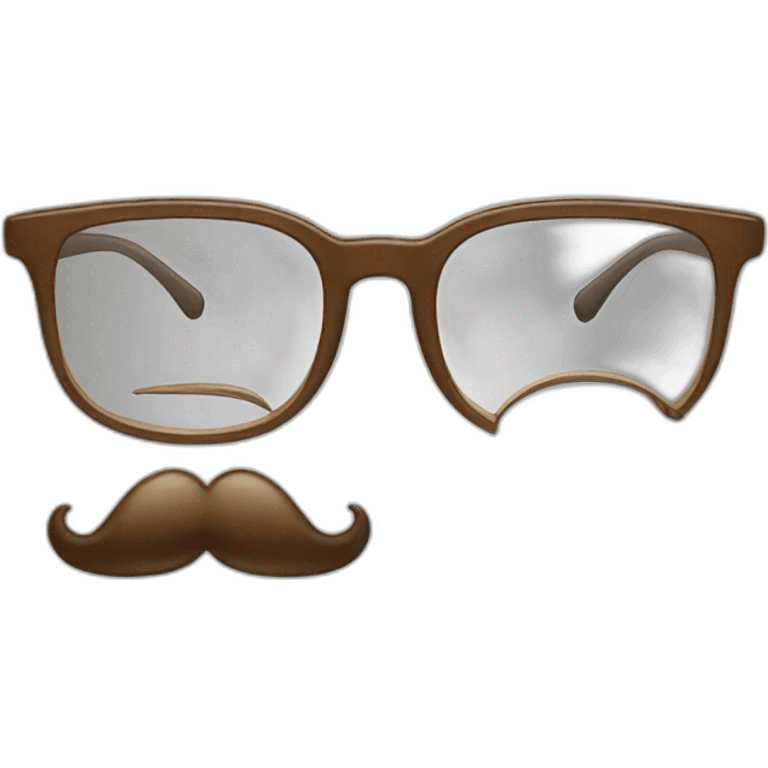 glasses and mustache man mocking  emoji