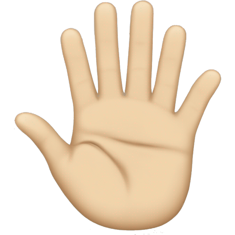 I want an emoji with a raised hand, palm facing up, with the ring finger extended and the pinky finger closed. The other fingers should be bent down. emoji